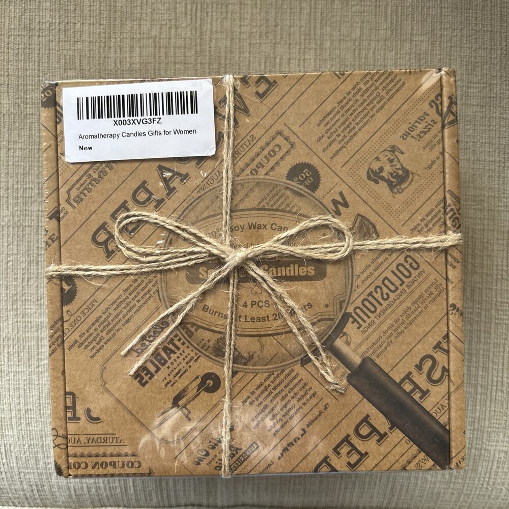 NEW IN BOX! 4 Pack Set of 100% Soy Wax Scented Aromatherapy Candles